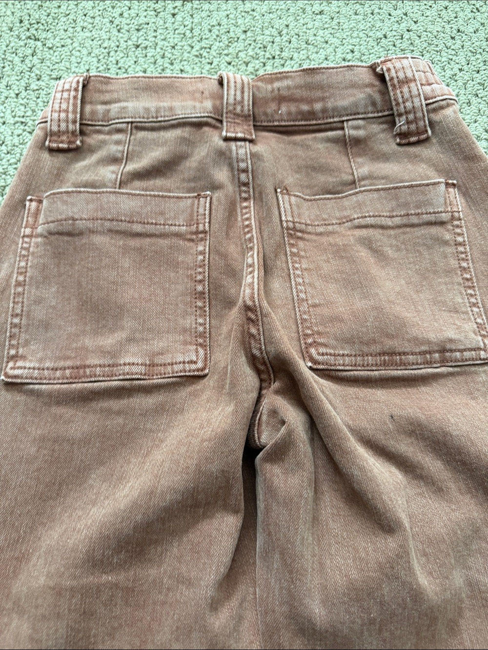 Vervet  Straight Cargo Pants in Washed Rust - Picture 9 of 11